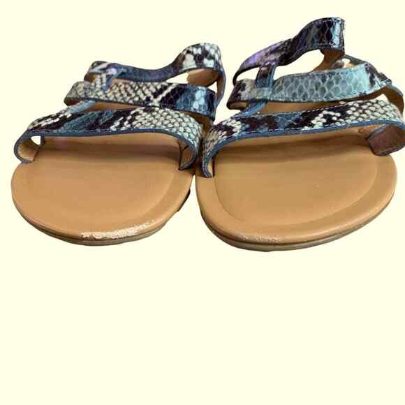 Aquatalia shoes sandals slides snake skin print leather uppers. Size 8 - Picture 4 of 6